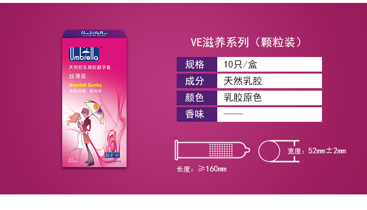 保護傘避孕套VE滋養系列絲薄裝(圖3) 保護傘避孕套VE滋養系列絲薄裝(圖3)