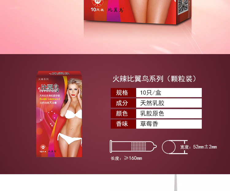 比翼鳥避孕套火辣系列紅色(圖2) 比翼鳥避孕套火辣系列紅色(圖2)